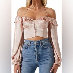 ASTR The Label Allison Off the shoulder top